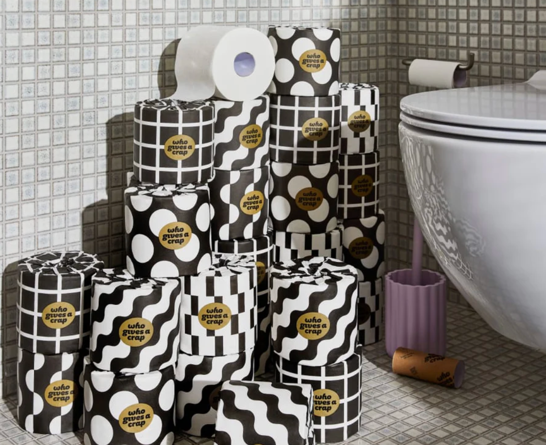 Who Gives a Crap 100% Bamboo Premium 6 Pack Toilet Paper, Super Soft