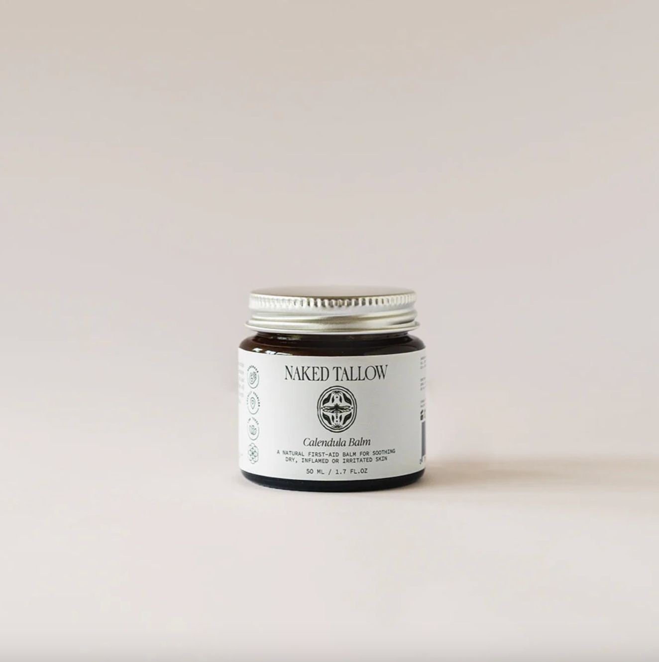 Naked Tallow Calendula Healing Balm 50mL, Soothes Inflamed & Irritated Skin