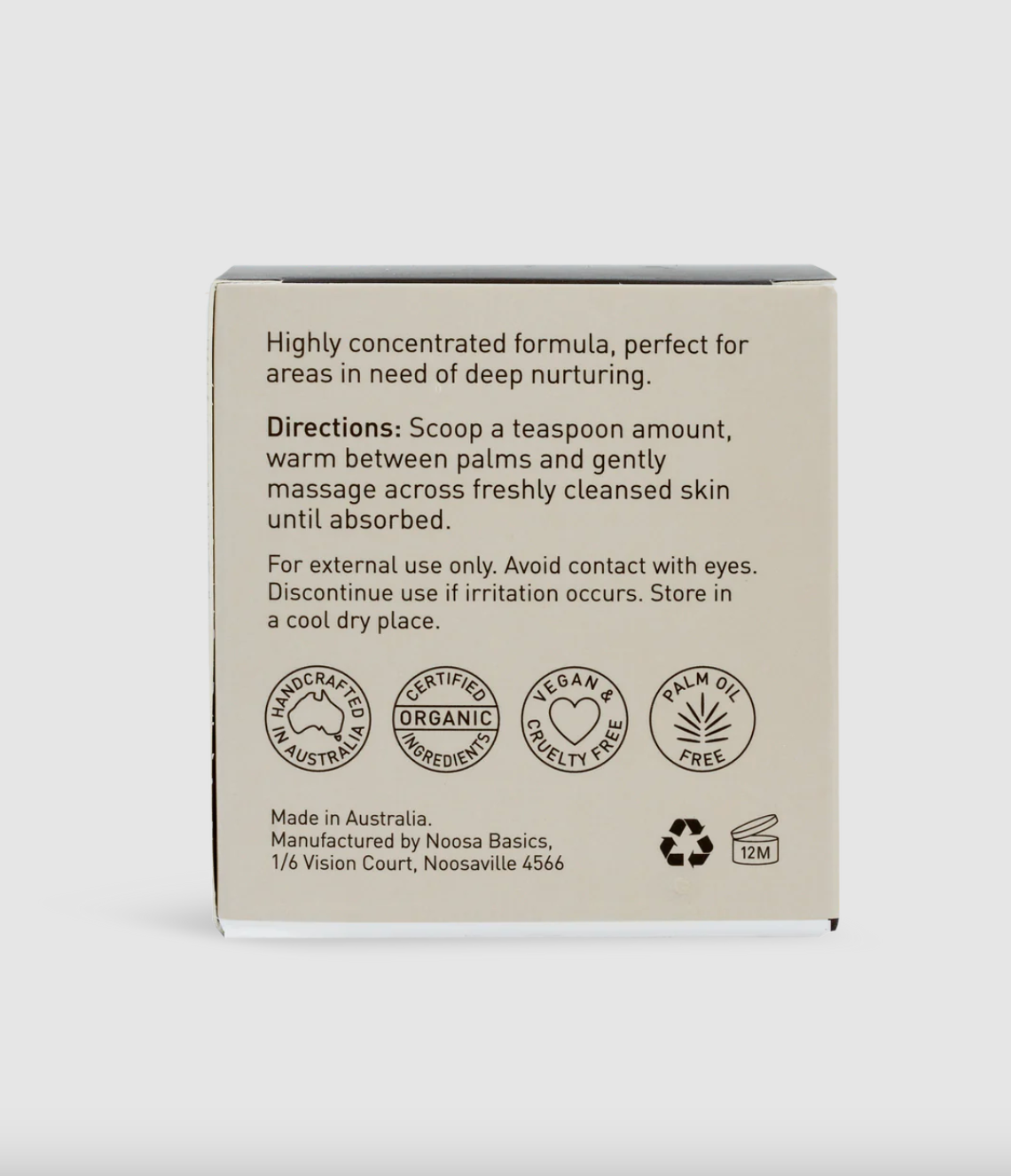 Noosa Basics Cocoa Butter Ultra Rich Skin Cream 120mL, Instantly Hydrating