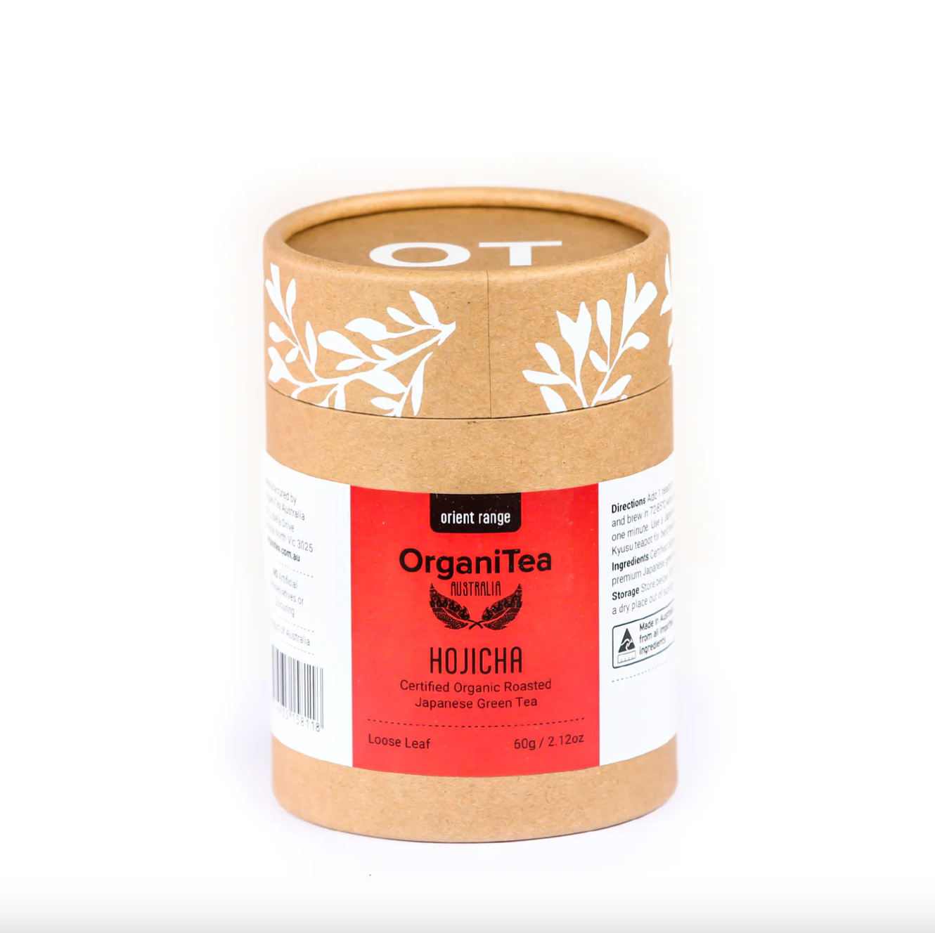 OrganiTea Australia Hojicha Roasted Japanese Green Tea 60g, Certified Organic