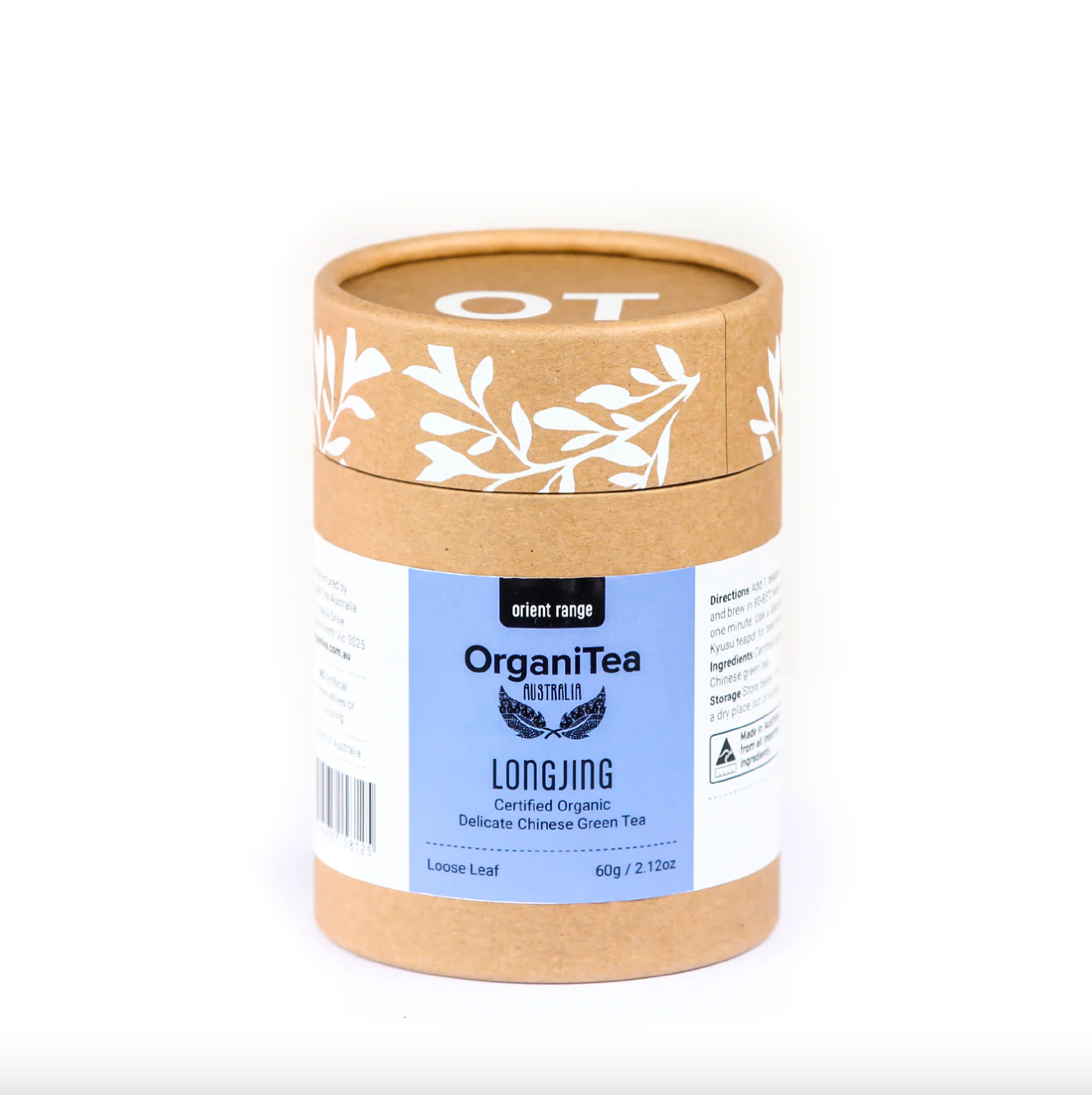 OrganiTea Australia Longjing Delicate Chinese Green Tea 60g, Certified Organic