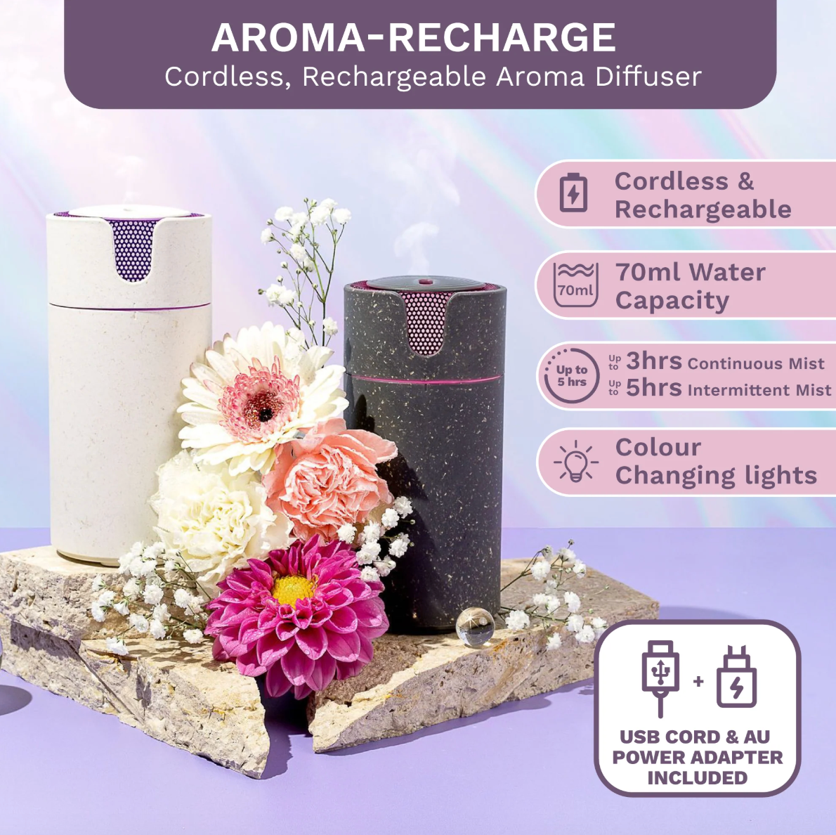Lively Living Diffuser Aroma Recharge, Stone