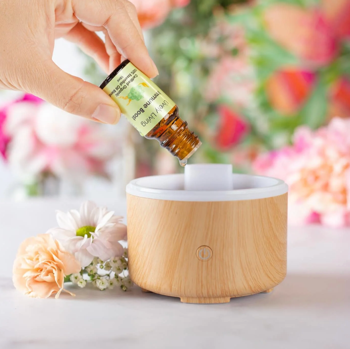 Lively Living Travel Diffuser Aroma Mod, Wood Look