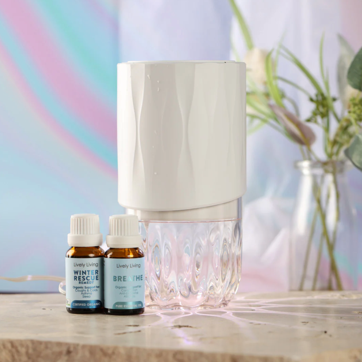 Lively Living Diffuser Aroma Petal, Ivory White