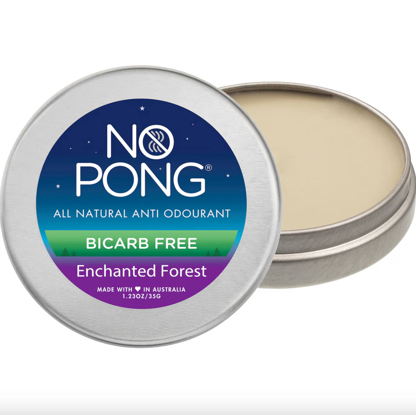 No Pong Bicarb Free Anti Odourant 35g, Enchanted Forest Fragrance