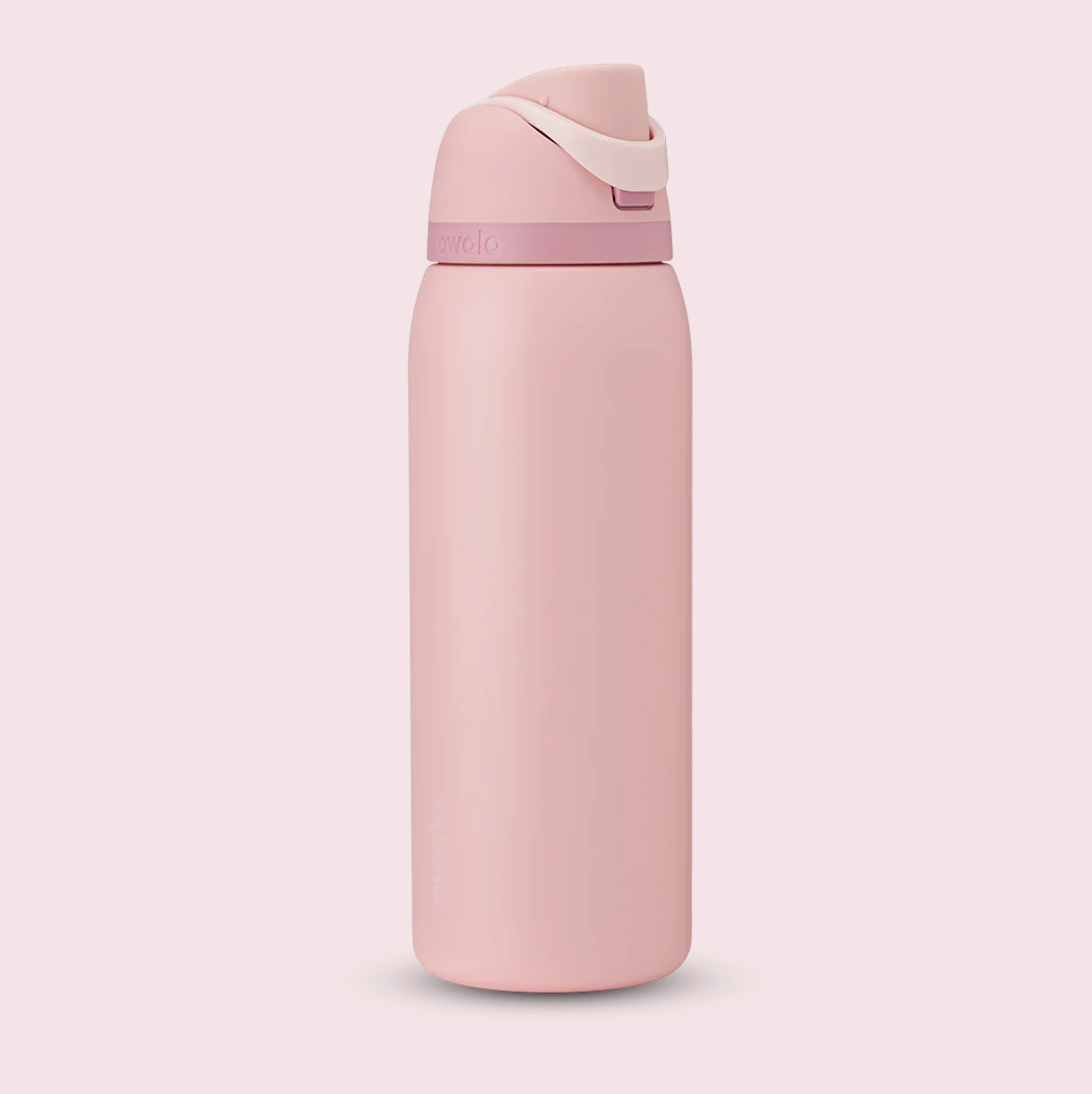 Owala FreeSip Stainless Steel Water Bottle 24oz, 32oz Or 40oz, Rose Quartz