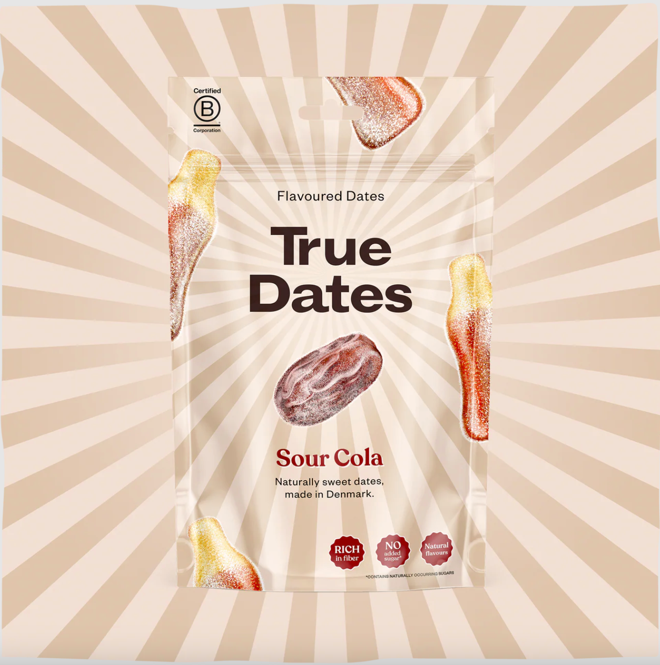True Dates Sour Cola Flavoured Dates 100g, Naturally Sweet