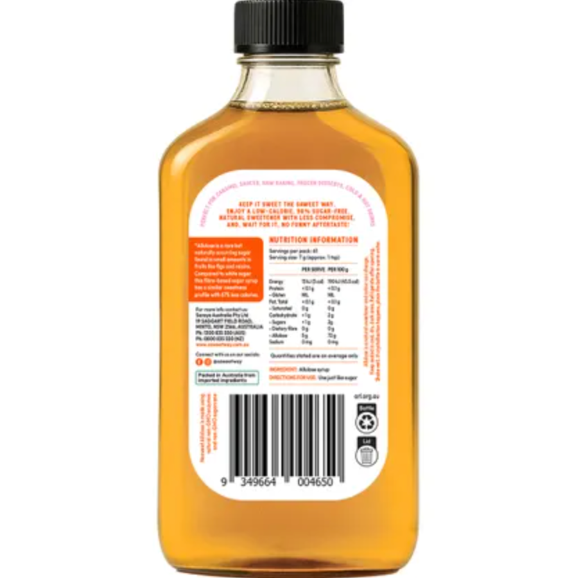 Saweet Way Pure Allulose Natural Sweetener Syrup 430g, Sweet & Versatile