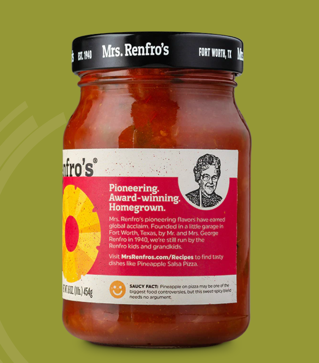 Mrs. Renfro's Pineapple Salsa 454g, No HCFS & No Gluten