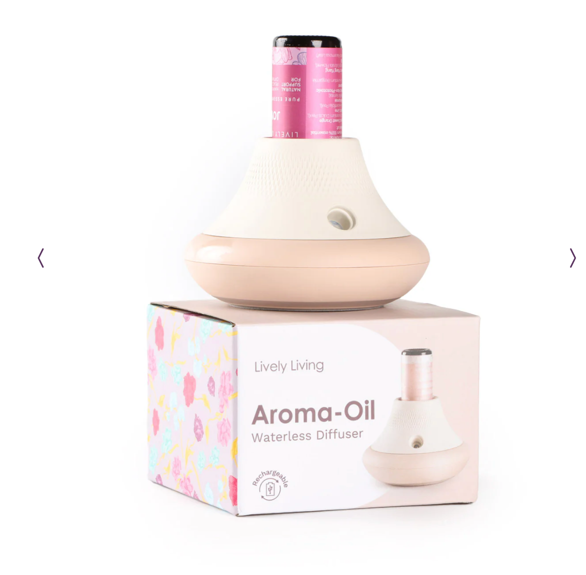 Lively Living Diffuser Aroma Oil Waterless Diffuser, Portable & Cordless With A Bonus Oil Included