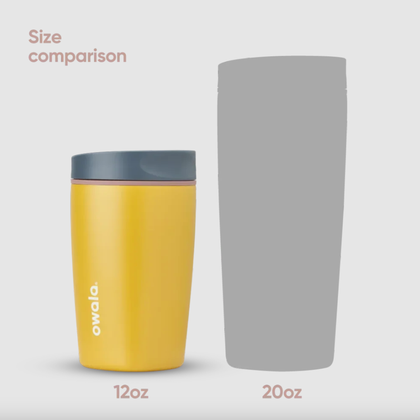 Owala SmoothSip Slider Stainless Steel Tumbler 12oz, Golden Quest
