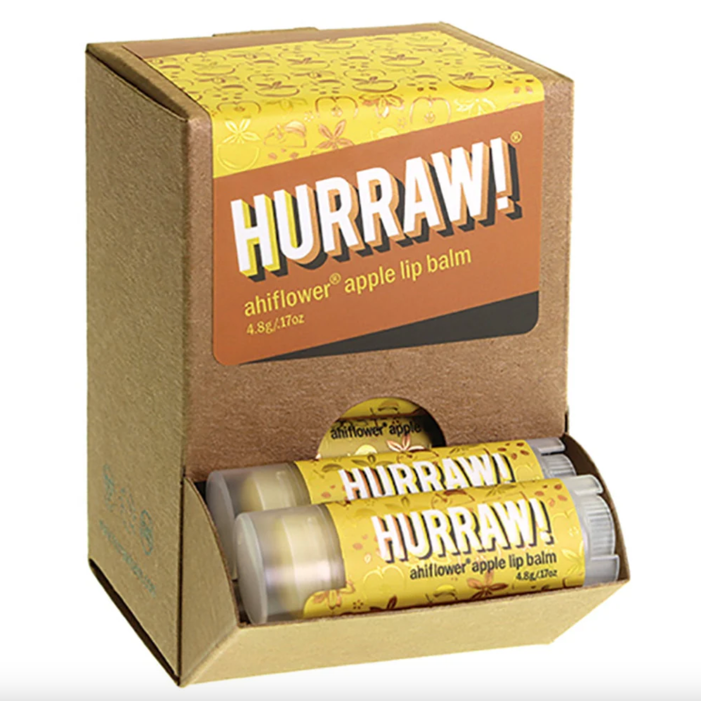 Hurraw Lip Balm 4.8g, Balms Collection, Ahiflower Apple Flavour