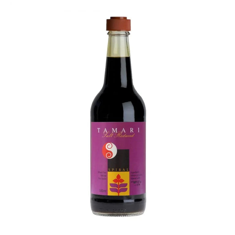 Spiral Foods Organic Salt Reduced Tamari Sauce 250mL, Naturally Fermented Soy Sauce