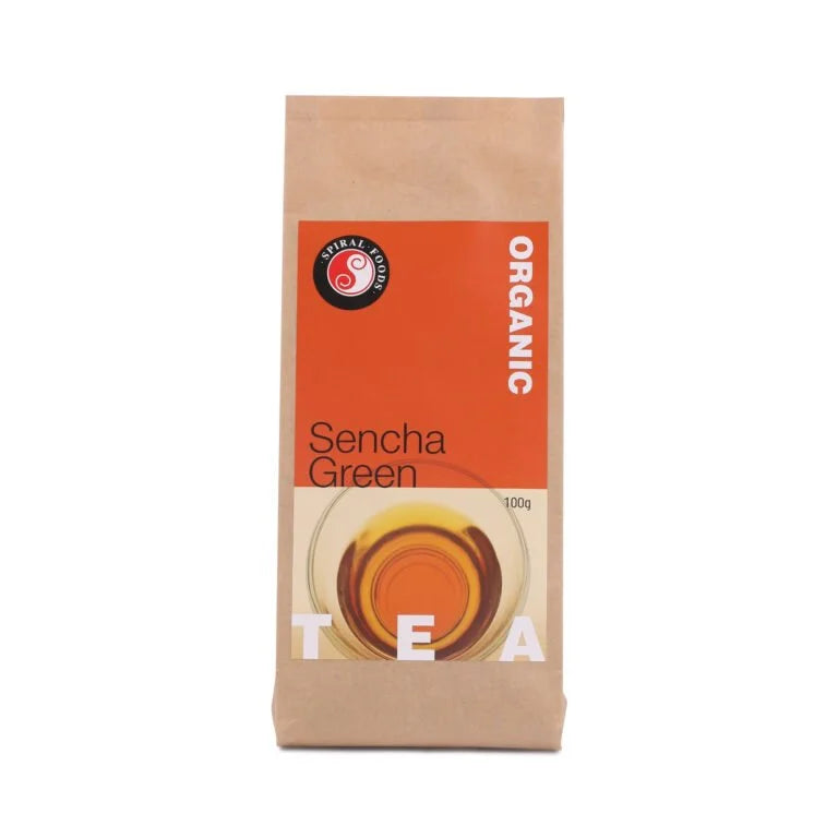 Spiral Foods Organic Sencha Green Tea 100g, Loose Leaf With A Delicate Flavour