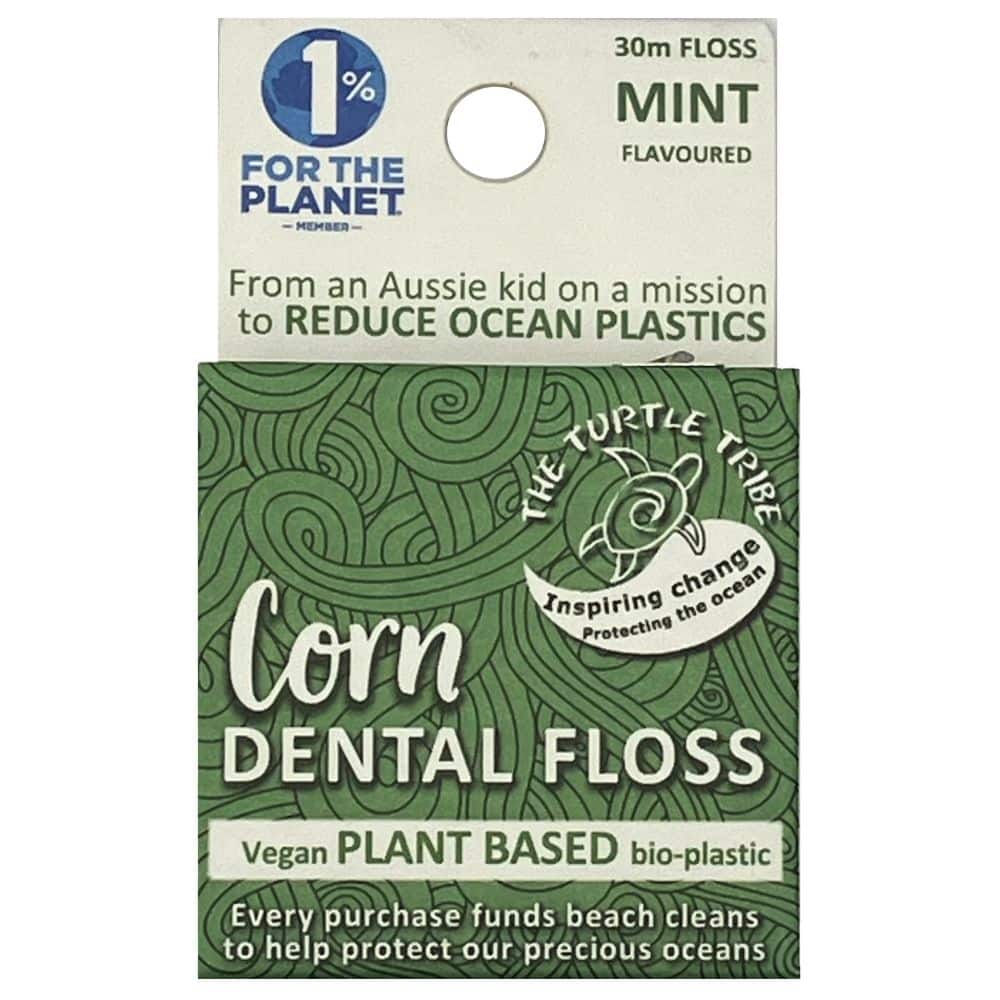 The Turtle Tribe Corn Dental Floss Mint 30m, Naturally Plant Based
