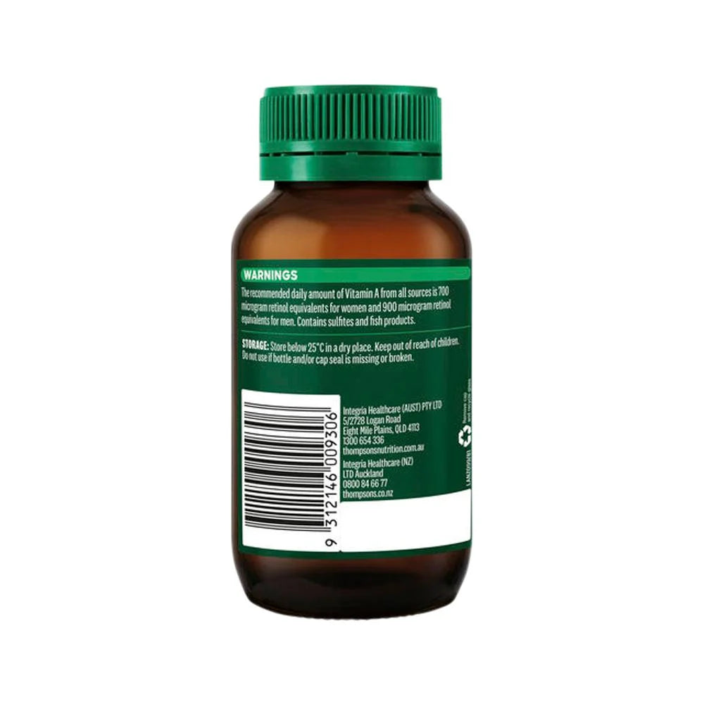 Thompson's Cod Liver Oil 100 Capsules, Provides A Natural Source Of Vitamin A & D