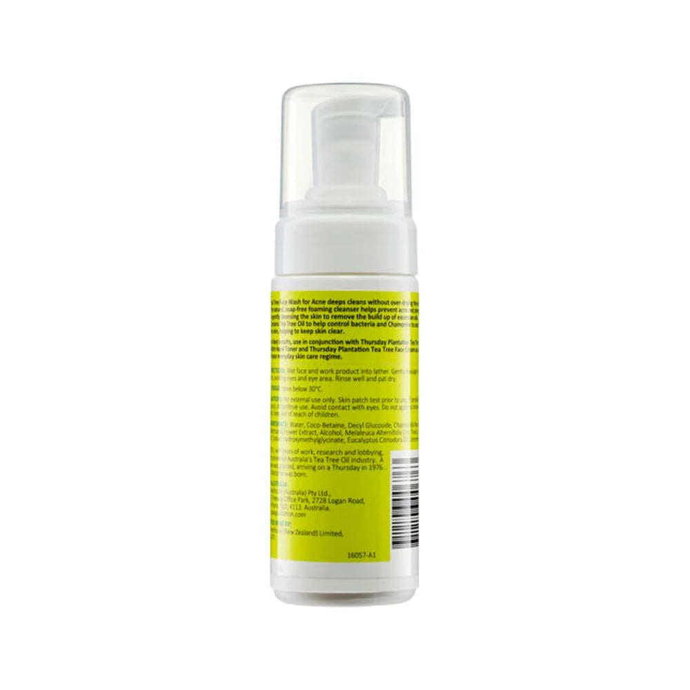 Thursday Plantation Tea Tree Face Wash For Acne 100mL, With A Deep Cleansing Action
