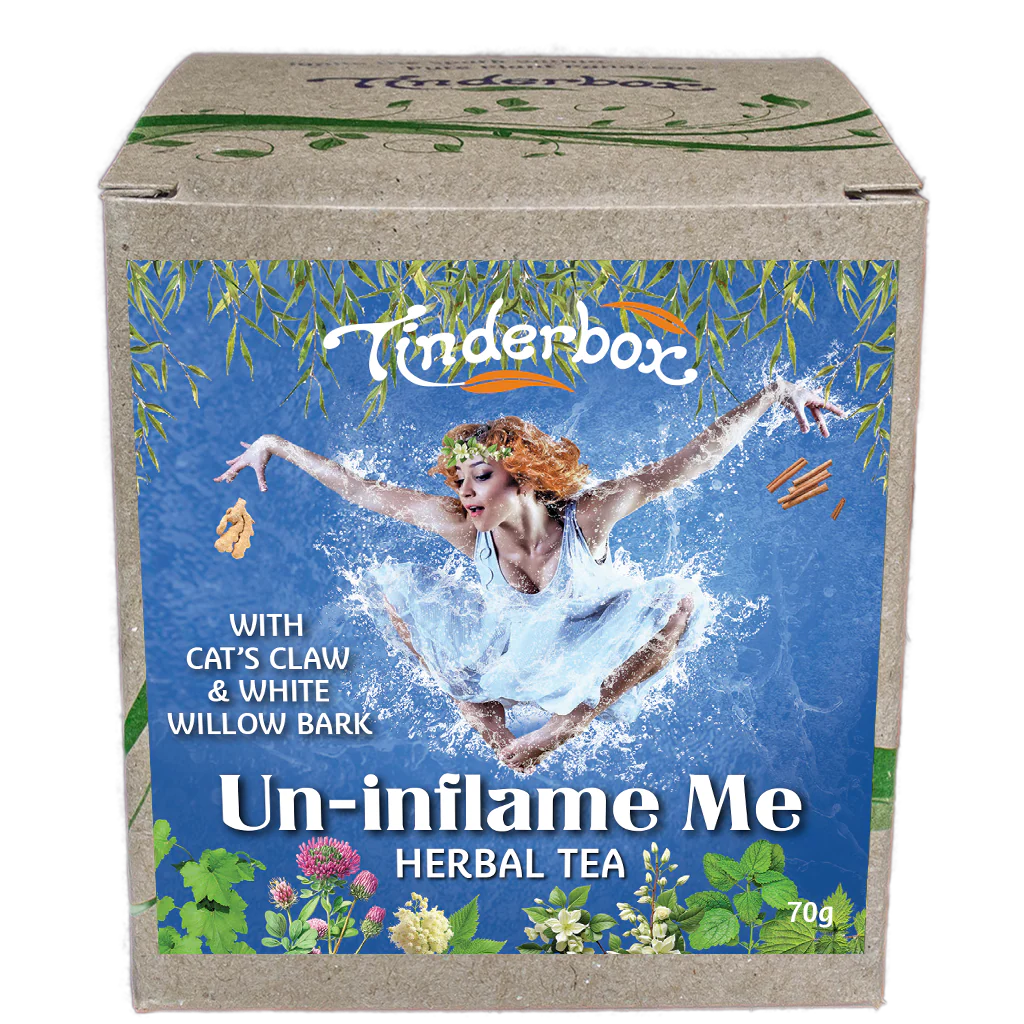 Tinderbox Un-inflame Me Herbal Tea 70g, With Cat's Claw & White Willow Bark