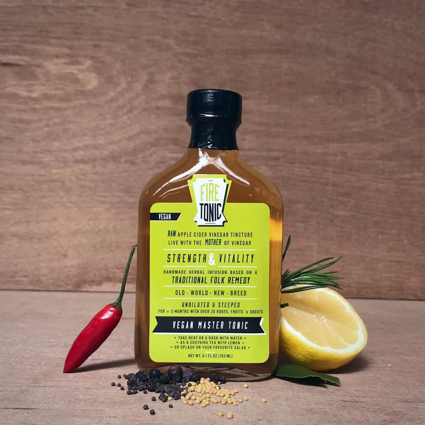 Fire Tonic Vegan Fire Tonic 180ml, Handmade Herbal Infusion