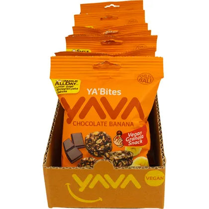 Yava YA'Bites Granola Snack Chocolate Banana 35g Single Or 35g X 8 Carton, The Perfect Granola Snack