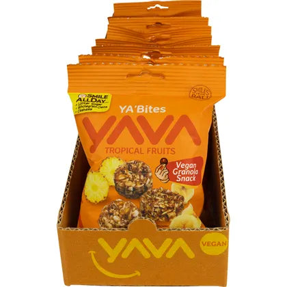 Yava YA'Bites Granola Snack Tropical Fruits 35g Single Or 35g X 8 Carton, The Perfect Granola Snack