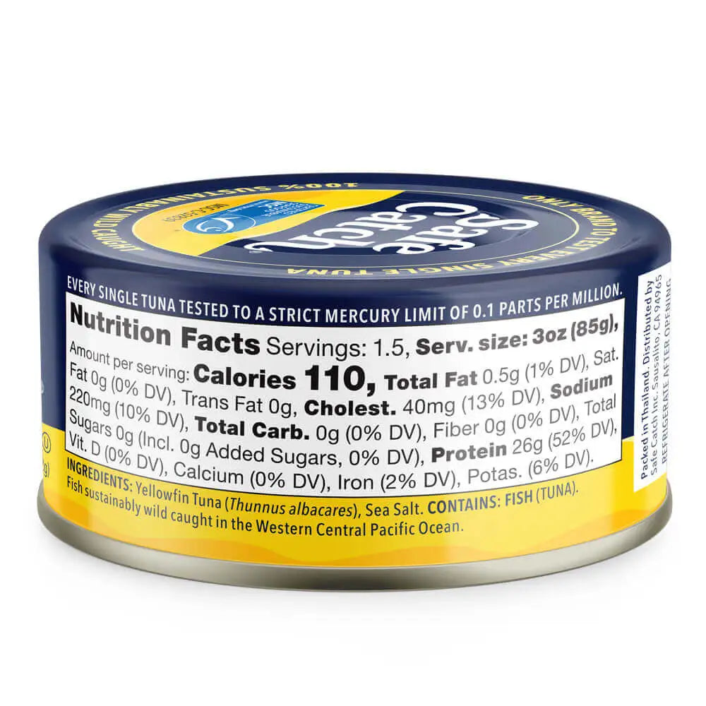 Safe Catch Ahi Wild Yellowfin Tuna 142g, 43g Protein Per Can