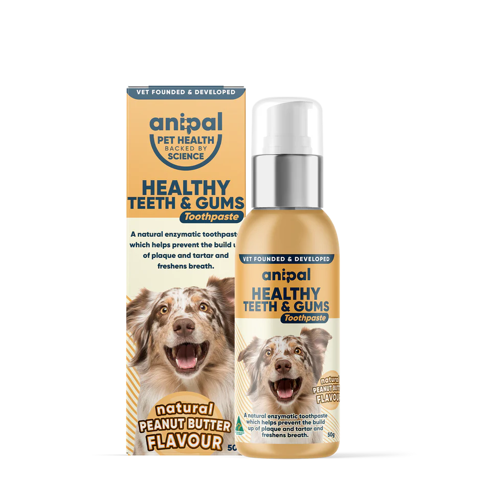 Anipal Enzymatic Dog Toothpaste 50g, For Healthy Teeth & Gums Peanut Butter Flavour