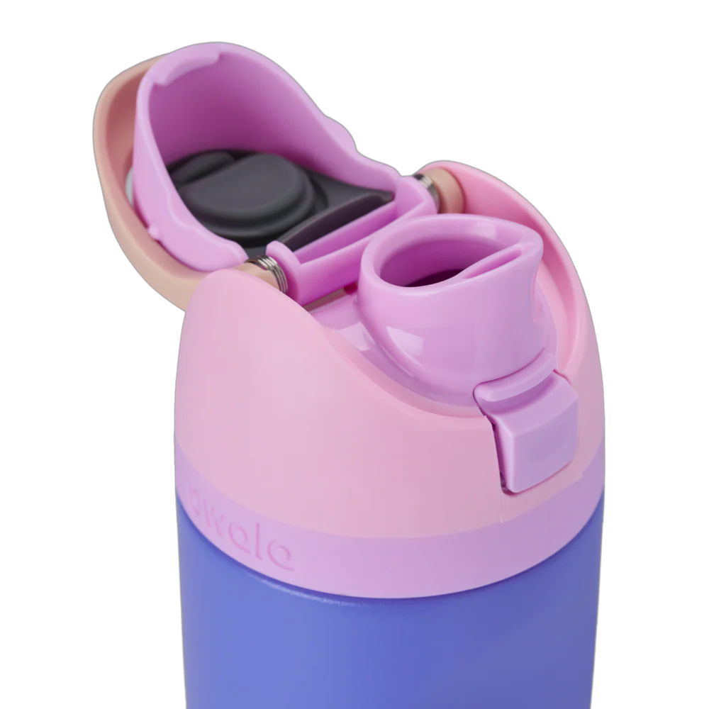 Owala Kids' FreeSip Stainless Steel Water Bottle 16oz, Wild Child {Pink/Blue}