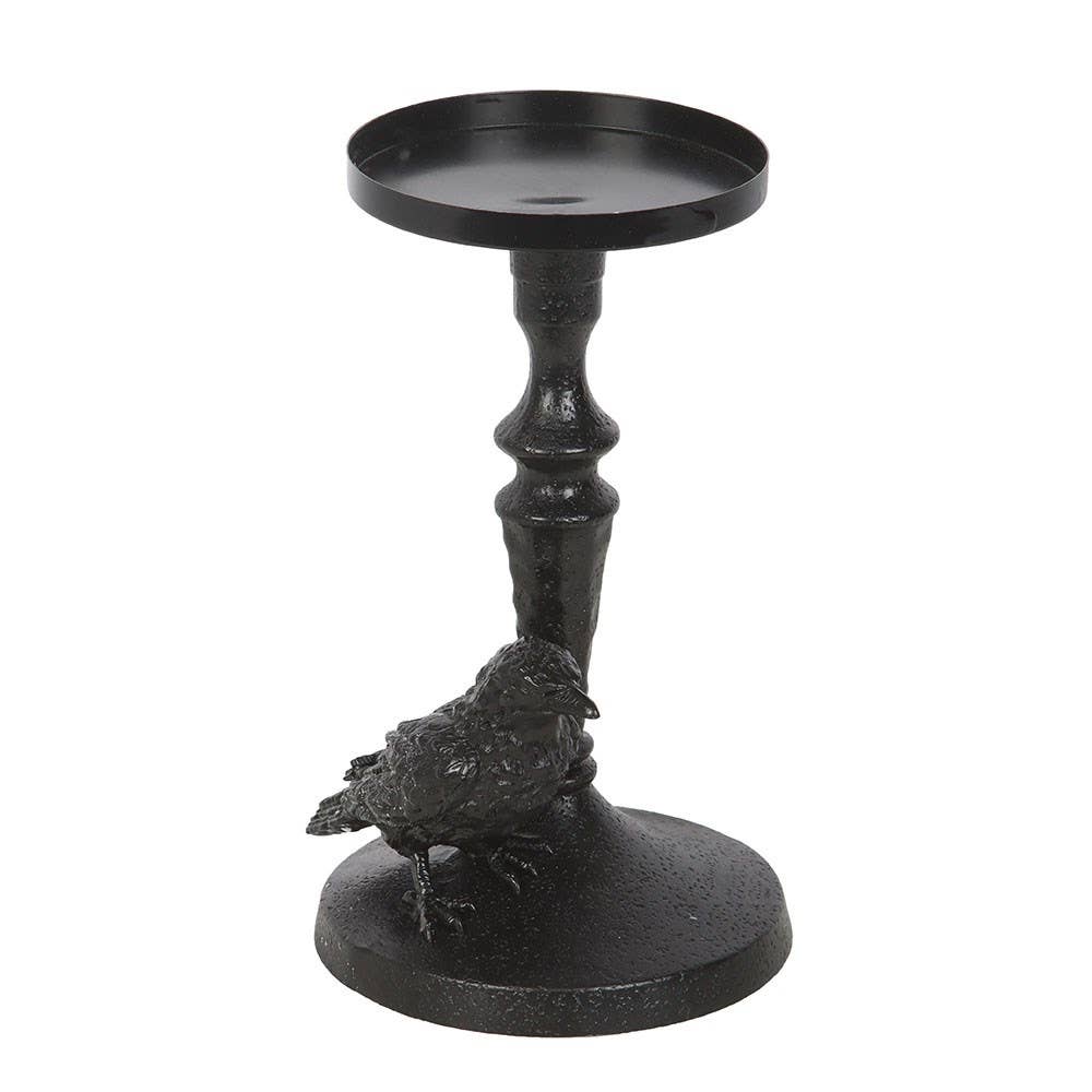 Mystic Raven Pillar Candle Holder, An Enchanting Addition To Your Altar