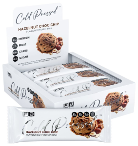 Fibre Boost Cold Pressed Protein Bar Single or Box of 12, Hazelnut Choc Chip Flavour