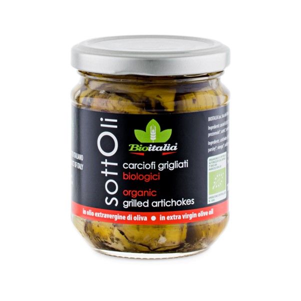Bioitalia Organic Grilled Artichokes In Extra Virgin Olive Oil 180g, Product Of Italy