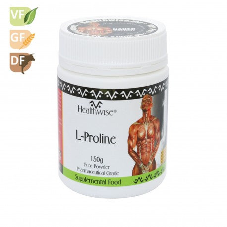 Healthwise L-Proline 150g, Pharmaceutical Grade Powder