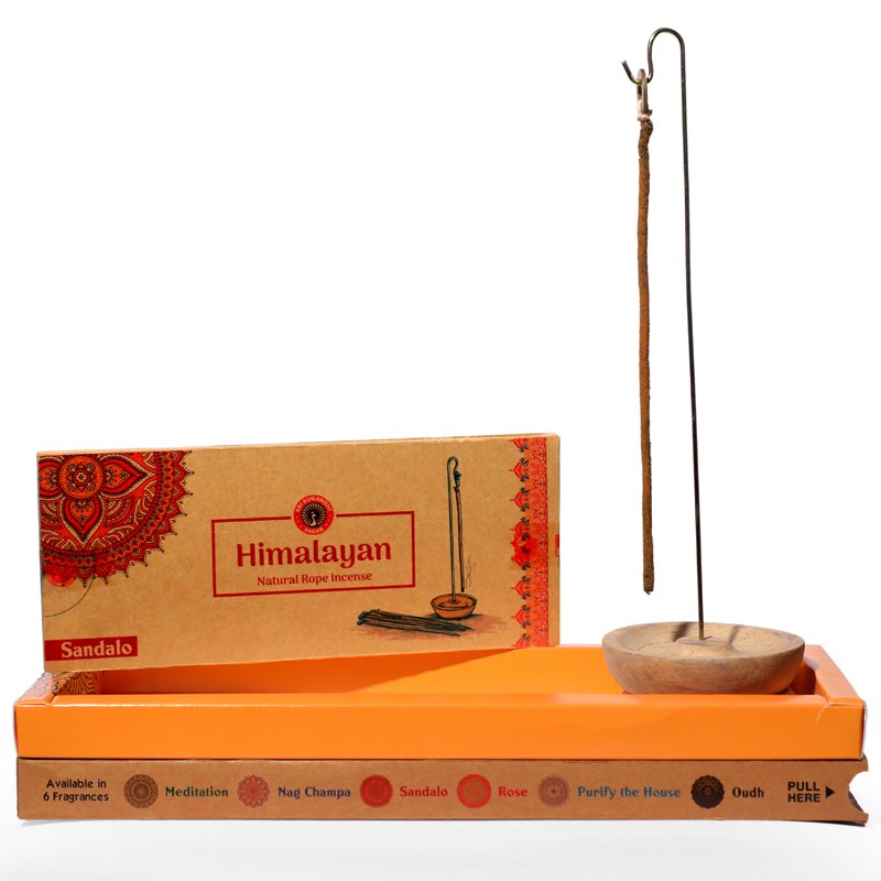 Sri Sugandhi Himalayan Hand Crafted Thread Incense With Wooden Stand, Please Choose Your Fragrance