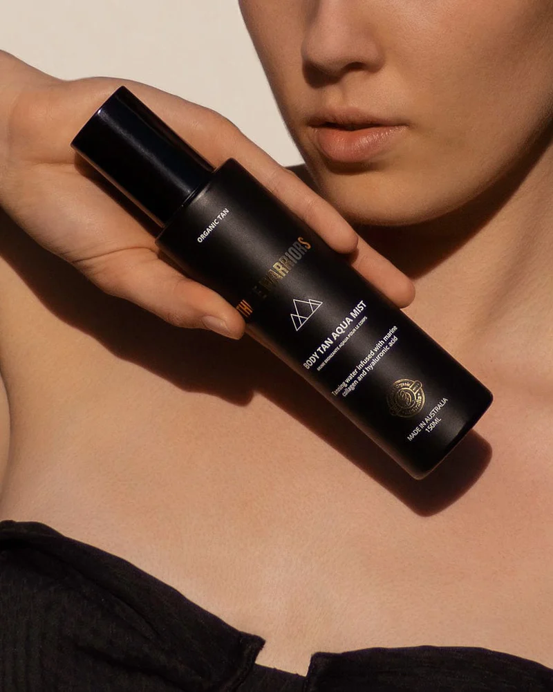 Three Warriors Organic Body Tan Aqua Mist 150mL, Dewy and Natural Glow