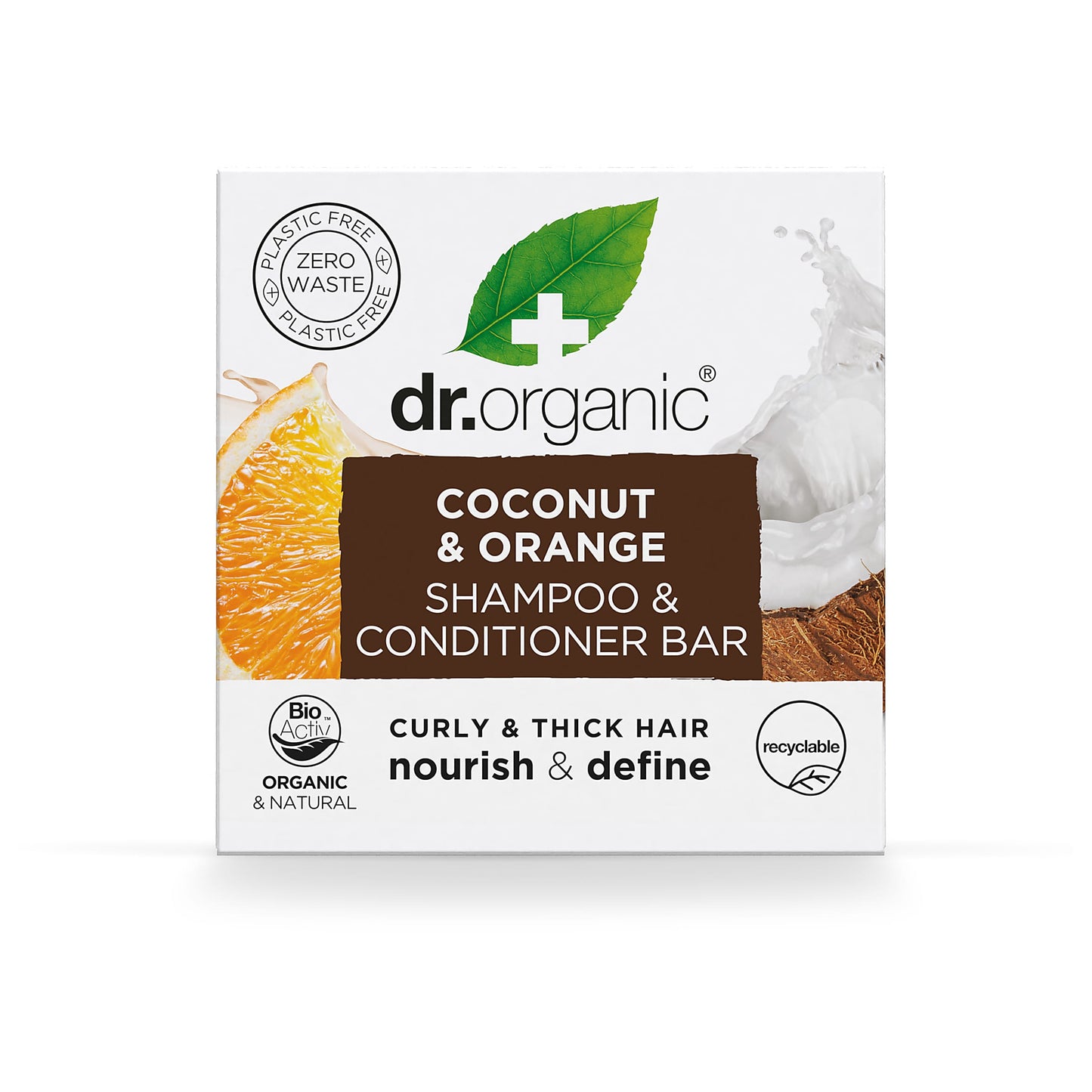 Dr Organic Shampoo & Conditioner Bar 75g, Coconut & Orange {Curly & Thick Hair}