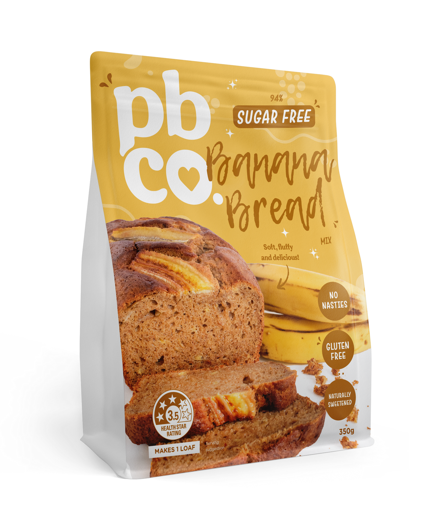 PBCo Sugar Free Mix 350g, Banana Bread Mix
