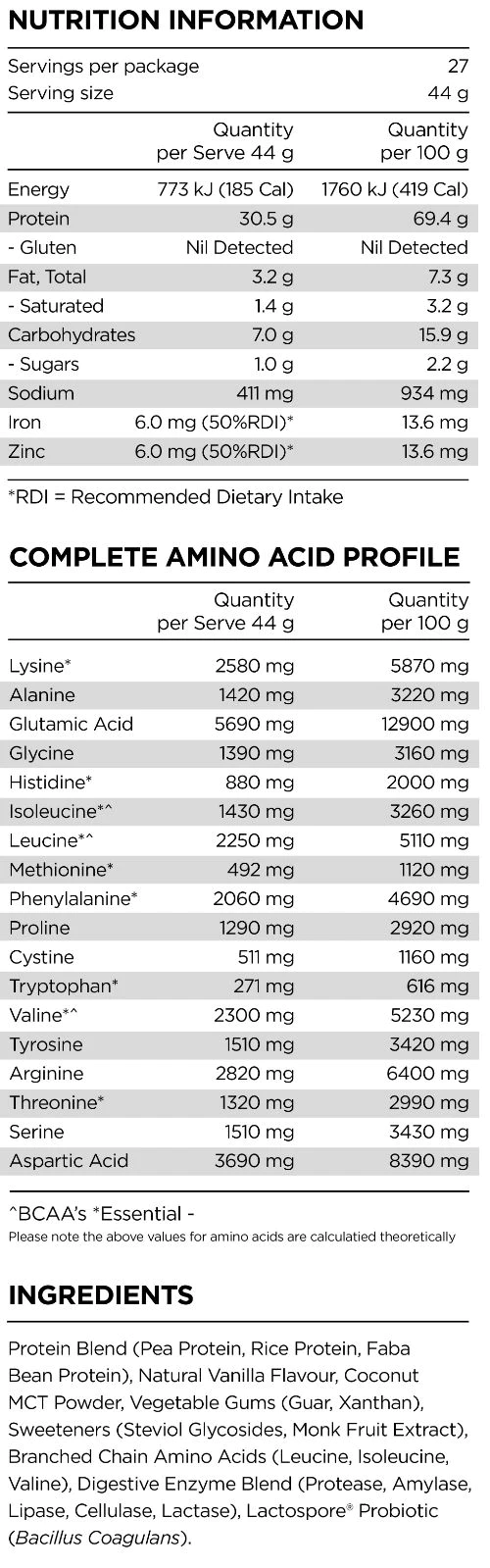 Prana On Power Plant Protein 500g, 1.2kg Or 2.5kg, French Vanilla