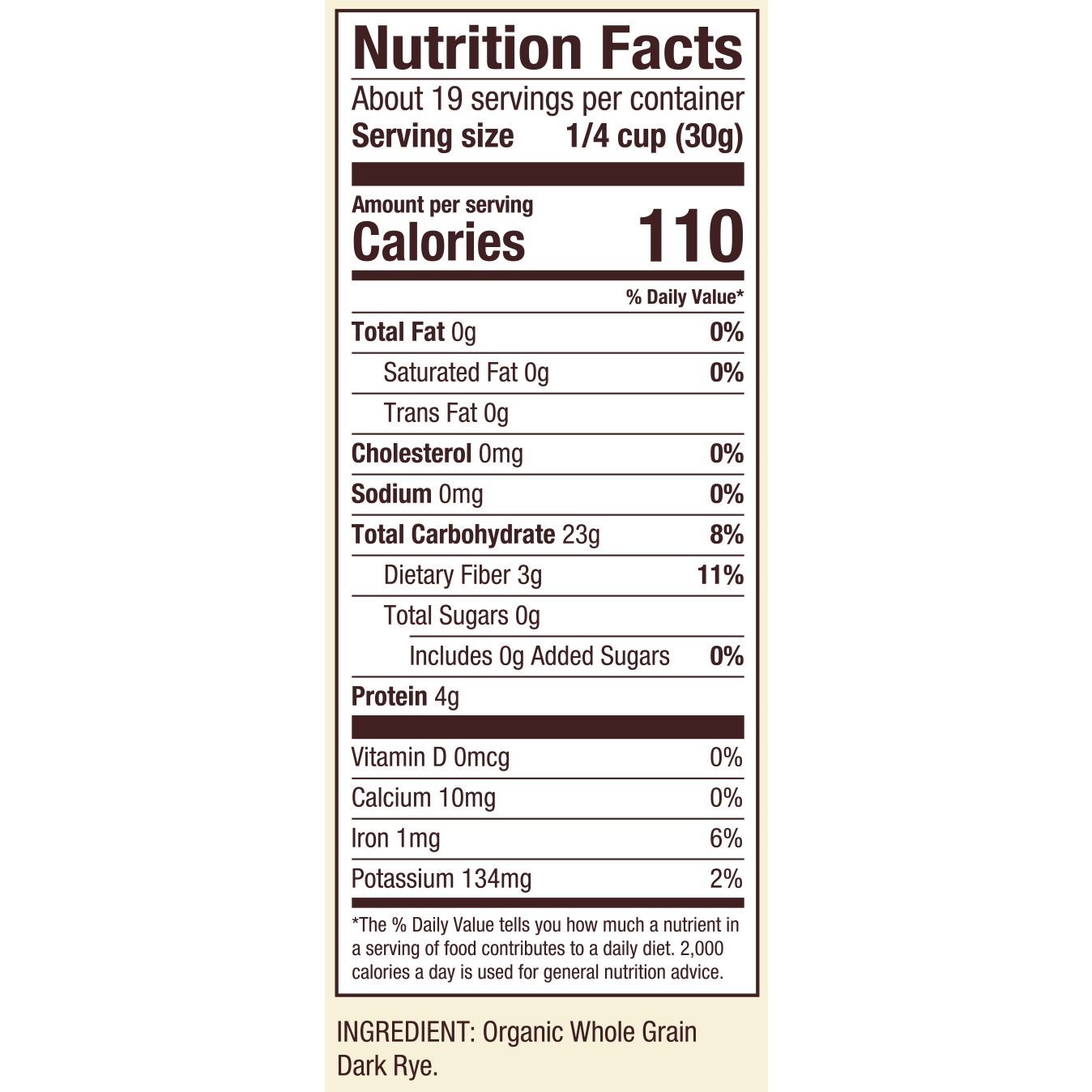 Bob's Red Mill Dark Rye Flour 567g, Certified Organic & Non GMO