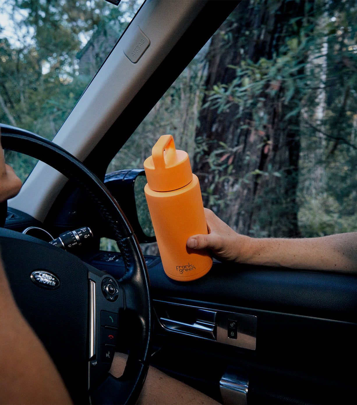 Frank Green Ceramic Reusable Bottle (Grip Finish) with Grip Lid 34oz, Blushed