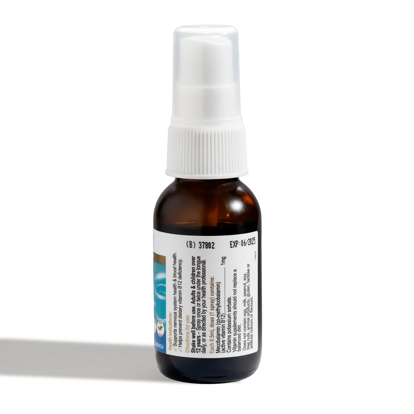 Herbs Of Gold Activated B12 Spray, 50ml For Your Cardiovascular & Brain Health