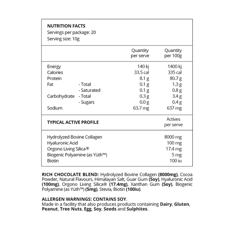 Before You Speak Collagen Complex 200g, Rich Chocolate Flavour