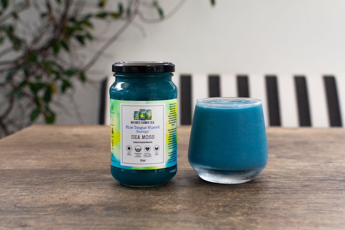 Natures Farmer Sea Moss Gel 375mL Or 500mL, Blue Tongue Wizard For Energy Support