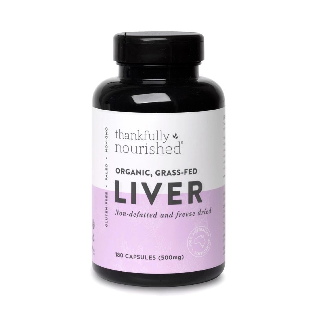 Thankfully Nourished Organic Liver 120caps, Freeze Dried & GMO Free