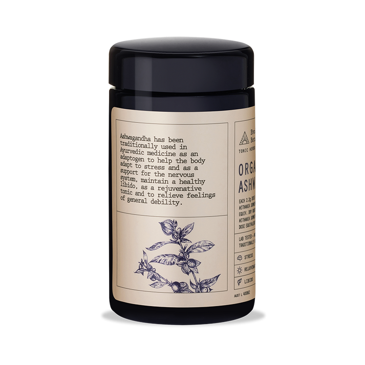 Evolution Botanicals Certified Organic Ashwagandha 100g, Rejuvenate & Reduce Stress