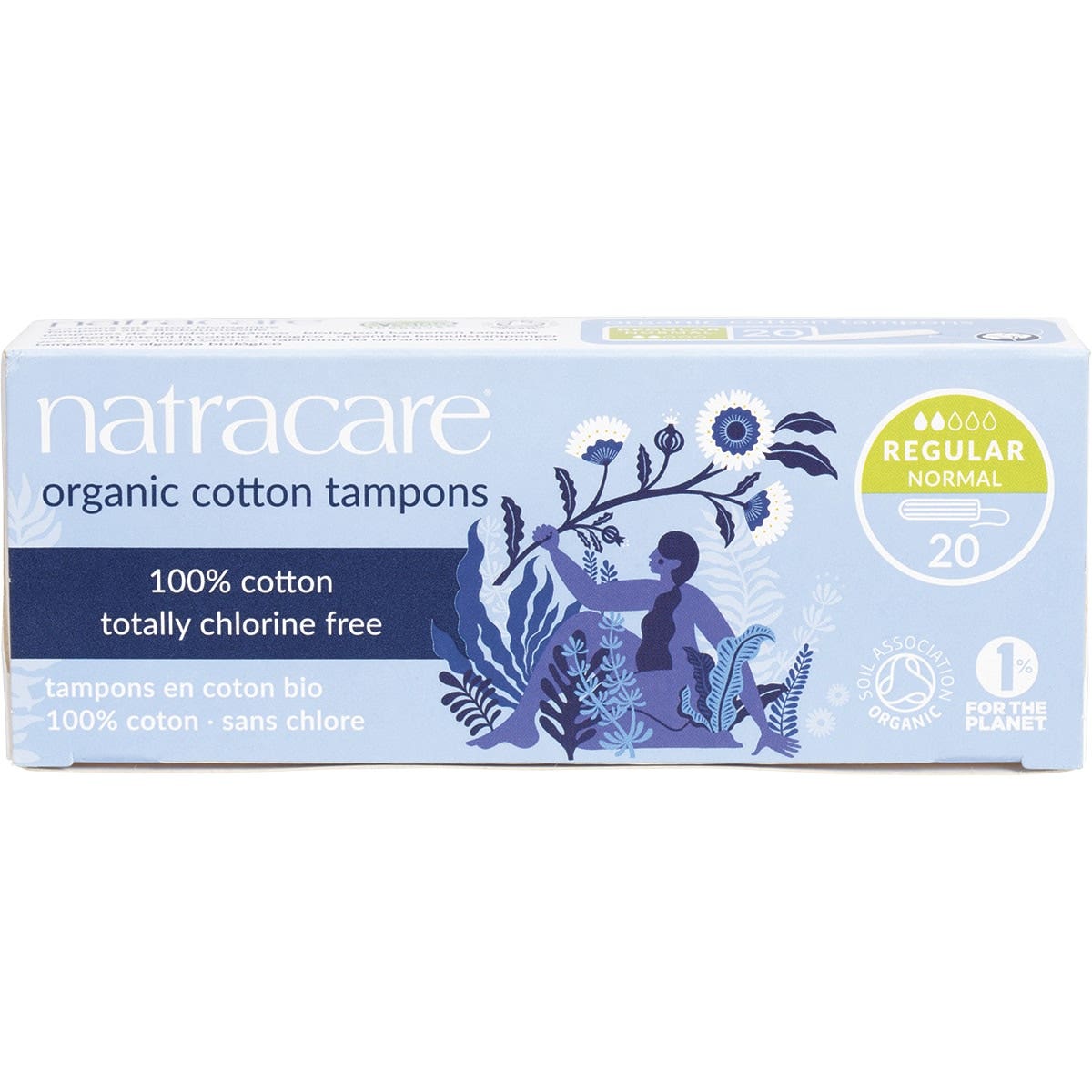 Natracare Tampons (Non Applicator) 20pk, Regular {Light to Medium Flow}