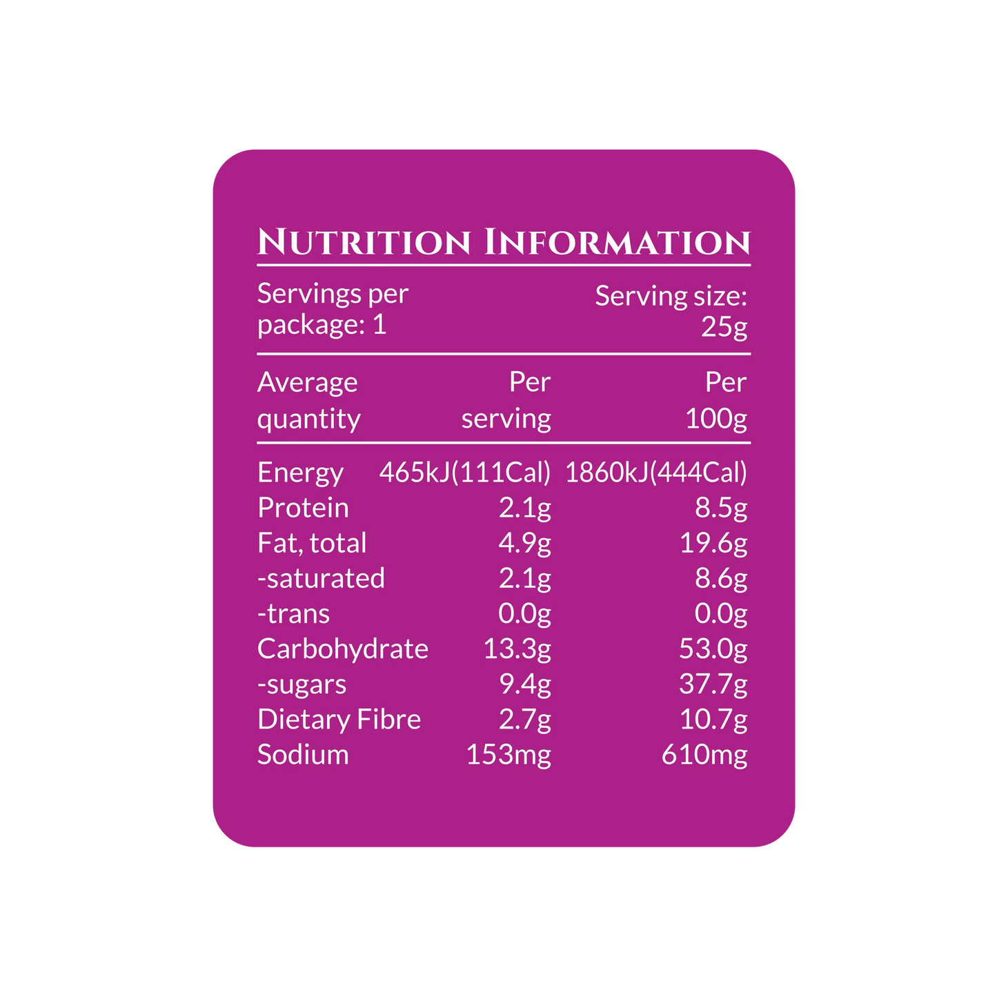 DJ&A Crispy Broccoli Florets 25g, Sea Salt & Vinegar