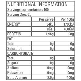 Gen-Tec Nutrition Beta Alanine 200g