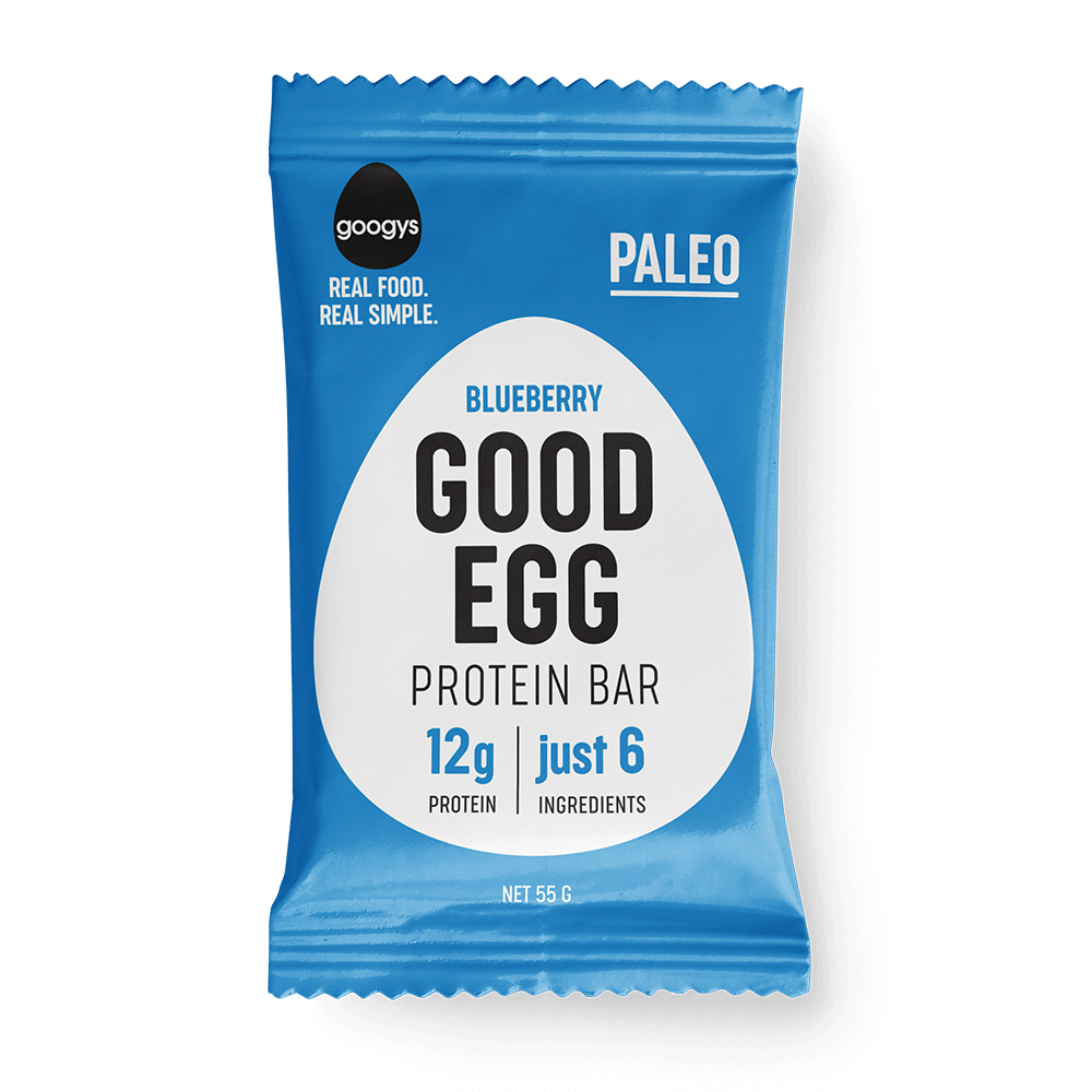 Googy's Good Fat Collagen Bar 45g, Blueberry Flavour