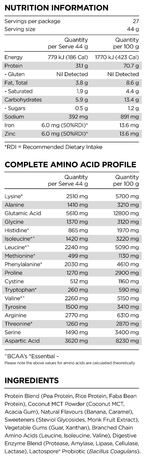Prana On Power Plant Protein 500g, 1.2kg Or 2.5kg, Banana Split