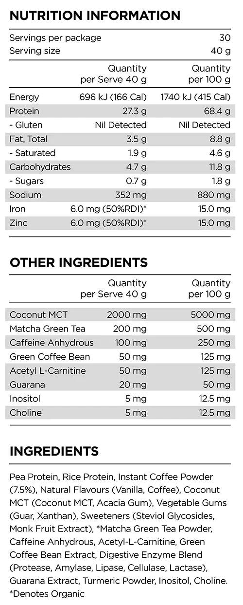 Prana On Phyto Fire Protein 500g, 1.2kg Or 2.5kg, Iced Coffee